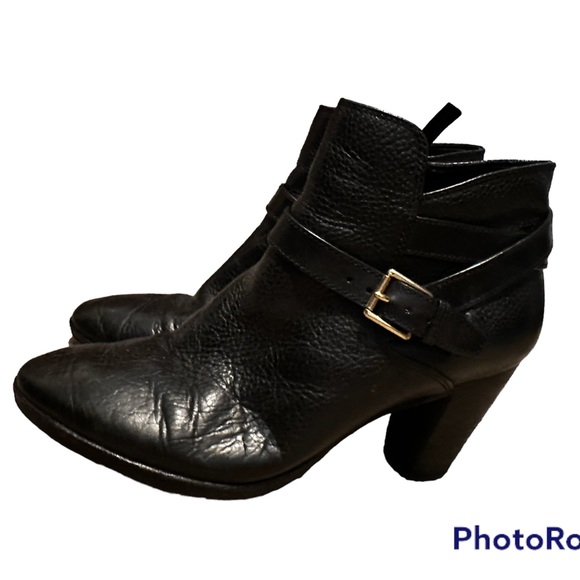 GUC Cole Haan Belted Black Booties 38 - Picture 4 of 8